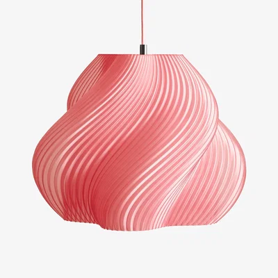 Nordic Nest Crème Atelier Soft Serve pendant Peach sorbet-brass 03 30 cm