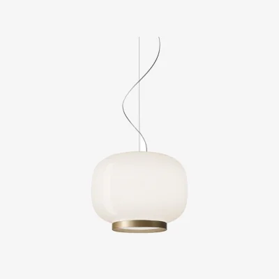 Nordic Nest Foscarini Chouchin 1 Reverse pendant lamp White/gold