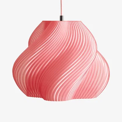 Nordic Nest Crème Atelier Soft Serve pendant Peach sorbet-chrome 02 25 cm