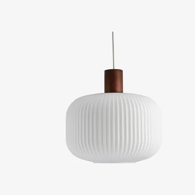 Nordic Nest Scandi Living Fair ceiling lamp Ø30 cm Frosted glass-dark stained ash