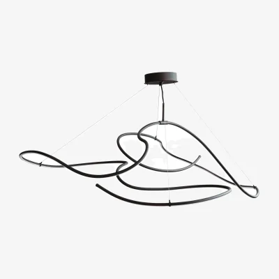 Nordic Nest 101 Copenhagen Ghost Chandelier big ceiling lamp Burned black