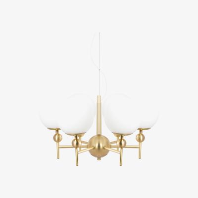 Nordic Nest Astrid pendant lamp Ø50 cm Brushed brass-white