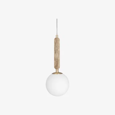 Nordic Nest Globen Lighting Torrano pendant lamp 15 cm Travertine