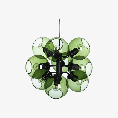 Nordic Nest Tage pendant black- green glass