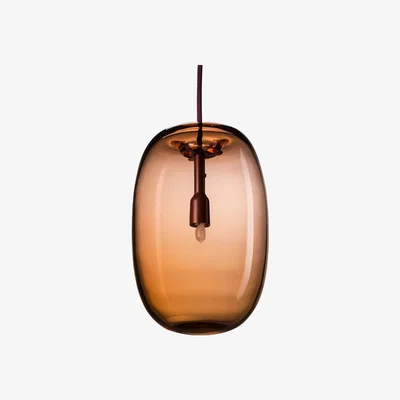 Nordic Nest Örsjö Belysning Pebble pendant Oxblood elongated glass