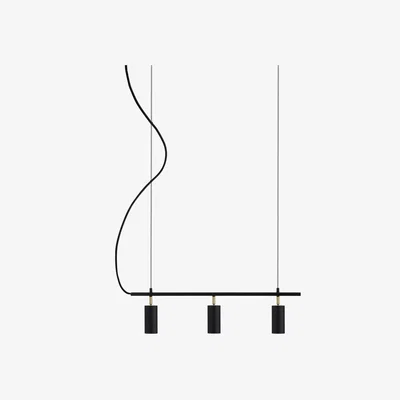 Nordic Nest Globen Lighting Hubble 3 Long ceiling lamp Black