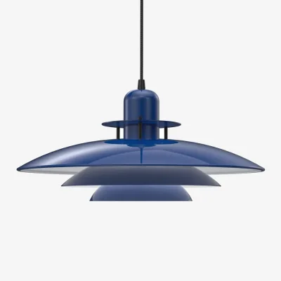 Nordic Nest Belid Primus pendant lamp Ø43 cm Deep blue-matt black