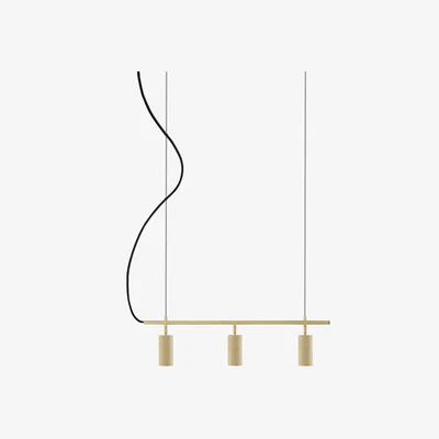Nordic Nest Globen Lighting Hubble 3 Long ceiling lamp Brushed brass