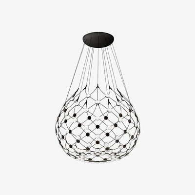 Nordic Nest Luceplan Mesh ceiling lamp Black medium
