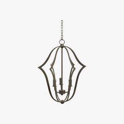 OKA OKA, Lanthorn Hanging Lamp - Antique Bronze, Hanging Lights, Iron