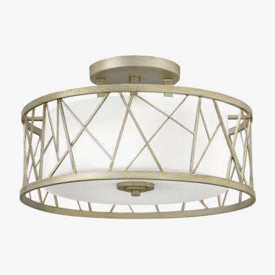 Olivia's Elstead Nest 3 Light Ceiling Light Silver Leaf