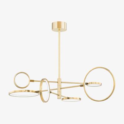 Olivia's Hudson Valley Lighting Saturn Brass Base And Matte White Shade Pendant