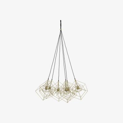 Olivia's Light & Living Kubinka 6 Lamp Pendant Antique Bronze And Matt Black
