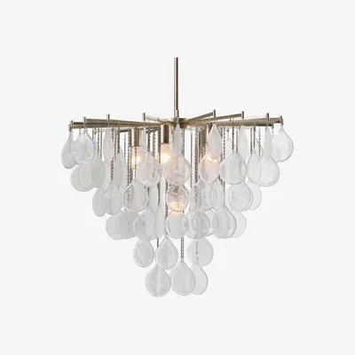 Olivia's Uttermost Goccia 6 Light Tear Drop Glass Pendant