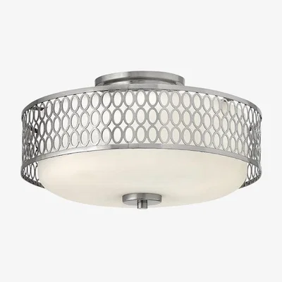Olivia's Quintessentiale Jules Brushed Nickel Flush Mount Light