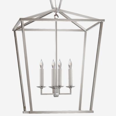 Olivia's Andrew Martin Darlana Lantern Pendant Light Polished Nickel Medium