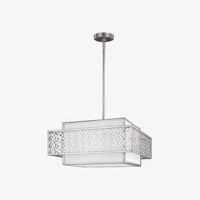 Olivia's Elstead Kenney 3 Light Pendant Sunrise Silver