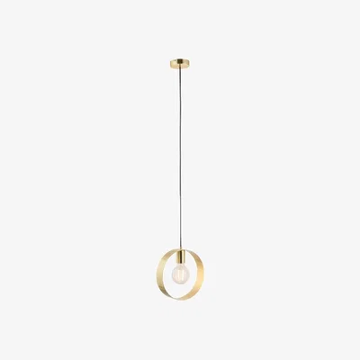Olivia's Gallery Interiors Hoop Pendant Light in Brushed Brass | Outlet