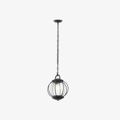 Olivia's Elstead Vandalia 1 Light Pendant Textured Black