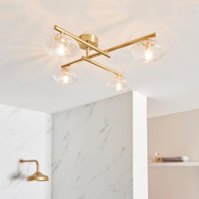 Olivia's Olivia's Harper Bathroom 4 Ceiling Light in Satin Brass | Outlet