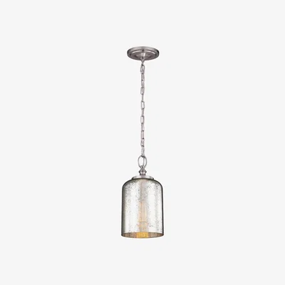 Olivia's Elstead Hounslow 1 Light Pendant Brushed Steel