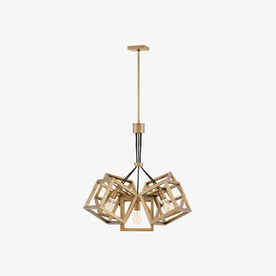 Olivia's Quintessentiale Ensemble Brushed Bronze 5 Light Pendant