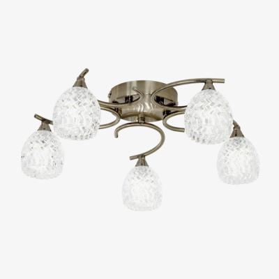 Olivia's Gallery Direct Boyer 5 Arm Ceiling Light Antique Brass