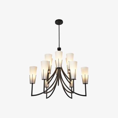 Olivia's Liang & Eimil Magestic Chandelier - Black & White Glass