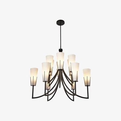 Olivia's Liang & Eimil Magestic Chandelier - Black & White Glass