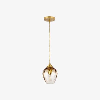Olivia's Elstead Lighting Tiber 1 Light Pendant Light in Brass