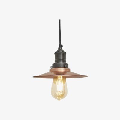 Olivia's Industville Brooklyn Flat Pendant - 8 Inch - Pewter / Pewter