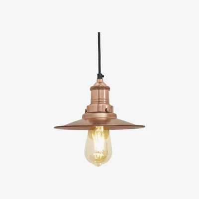 Olivia's Industville Brooklyn Flat Pendant - 8 Inch - Copper / Copper