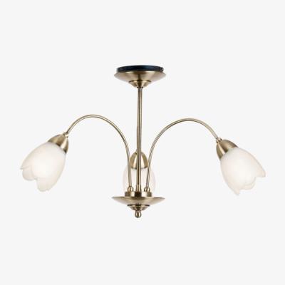 Olivia's Gallery Direct Petal Ceiling Lamp / Antique Brass / 3