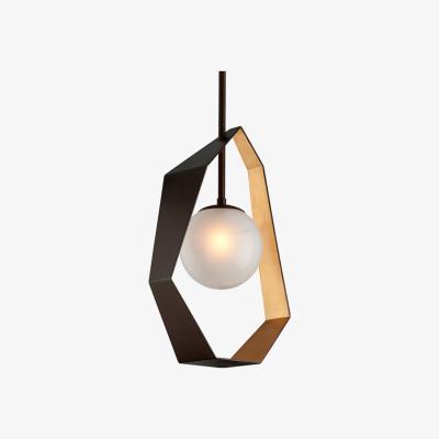 Olivia's Hudson Valley Lighting Origami Hand-Worked Iron 1lt Pendant style-rustic, rusticcolour-black