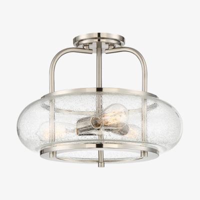 Olivia's Elstead Trilogy 3 Ceiling Light Light Brushed Nickel