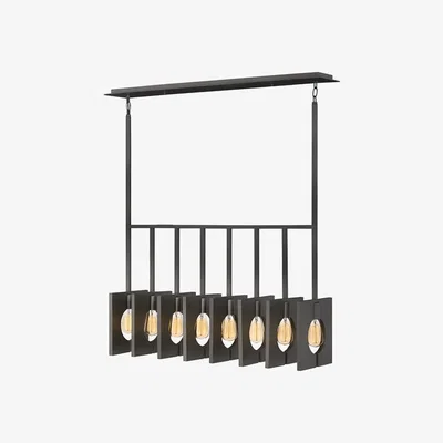 Olivia's Quintessentiale Ludlow Brushed Graphite 8 Light Pendant