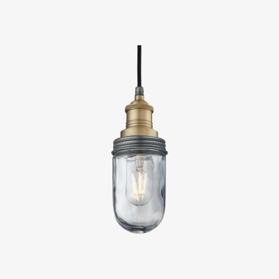 Olivia's Industville Brooklyn Outdoor & Bathroom Pendant - Pewter / Pewter Ring