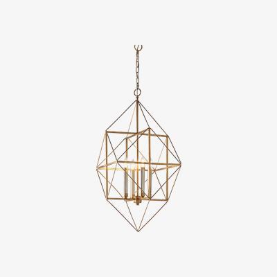 Olivia's Olivia's Jennie 4 Arm Antique Gold And Silver Leaf Pendant Light