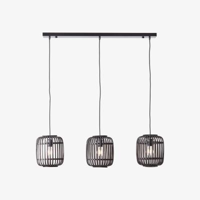 Olivia's Gallery Interiors Martha Pendant Light in Dark Bamboo - 3 light