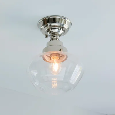 Olivia's Olivia's Isabella Ceiling Light in Nickel & Clear Glass | Outlet