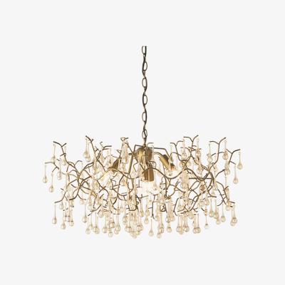 Olivia's Olivia's Alicia 4 Arm Aged Gold And Champagne Lustre Pendant Light