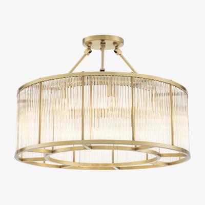 Olivia's Eichholtz Large Bernadi Ceiling Lamp in Antique Brass