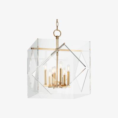 Olivia's Hudson Valley Lighting Travis Brass 8 Light Pendant