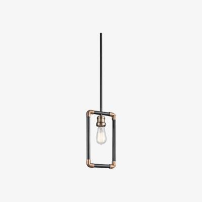 Olivia's Elstead Imahn 1 Light Pendant Black and Natural Brass