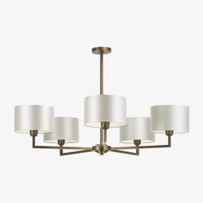 Olivia's Heathfield & Co Holt 5 arm antique brass pendant