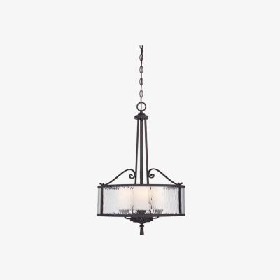 Olivia's Elstead Adonis 3 Light Pendant Dark Cherry