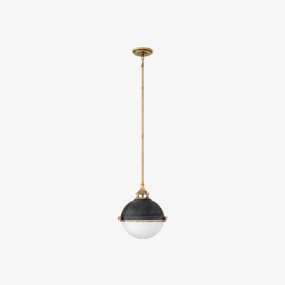 Olivia's Quintessentiale Fletcher Aged Zinc with Heritage Brass 2 Light Pendant