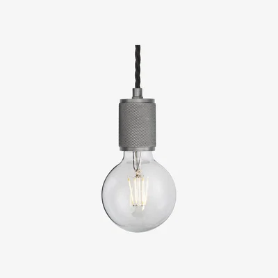 Olivia's Industville Knurled Edison Pendant Light in Pewter