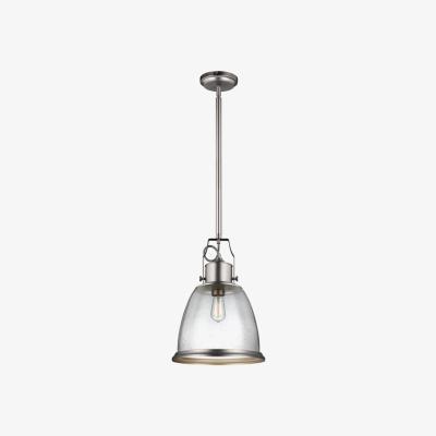 Olivia's Elstead Hobson 1 Light Pendant Satin Nickel / Large