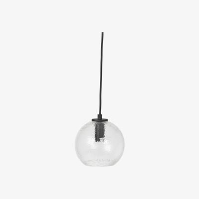 Olivia's Broste Copenhagen Clarise Ceiling Light Clear Glass Metal Black / Large